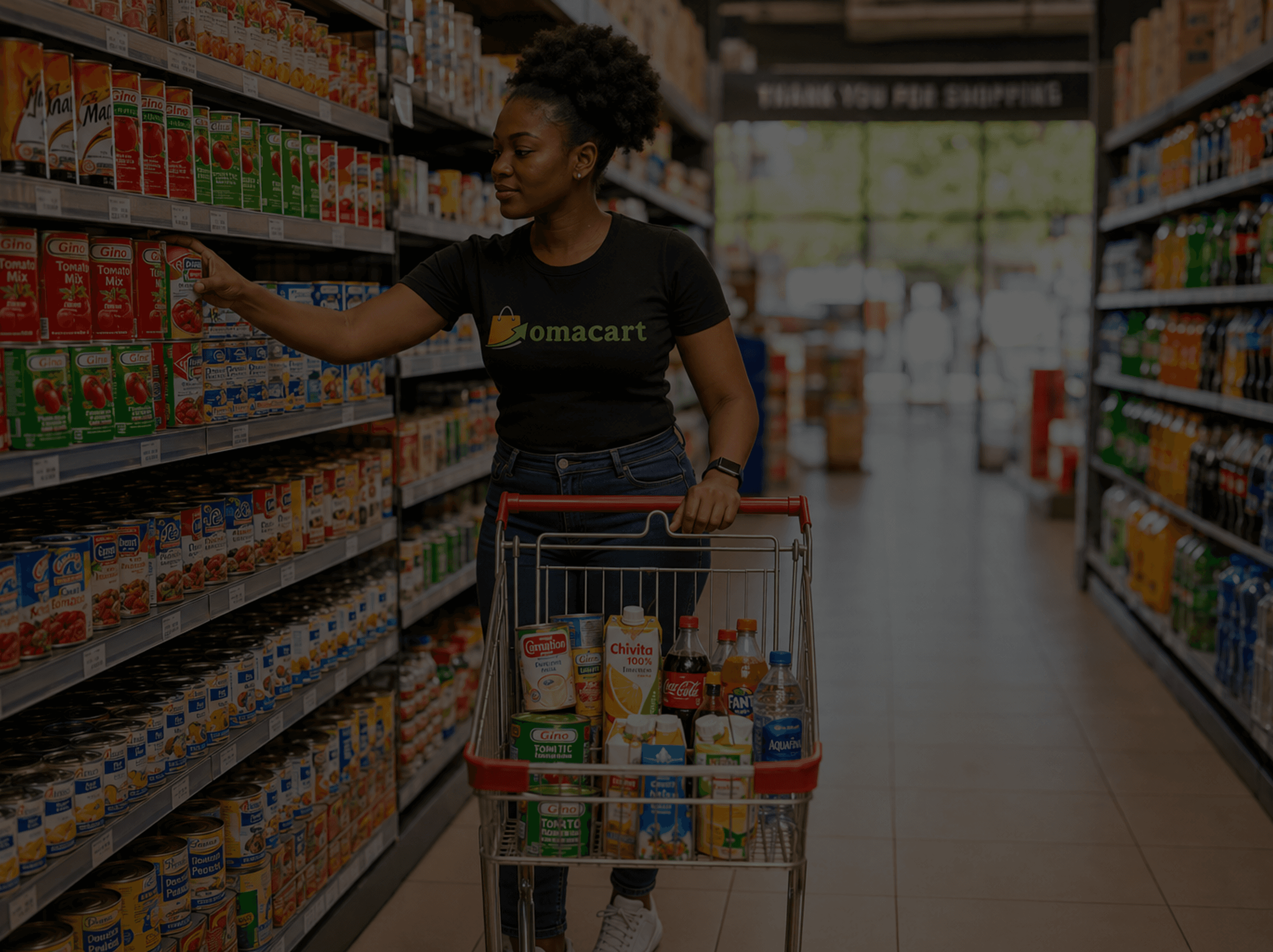 Omacart Personal Shopper in Supermarket