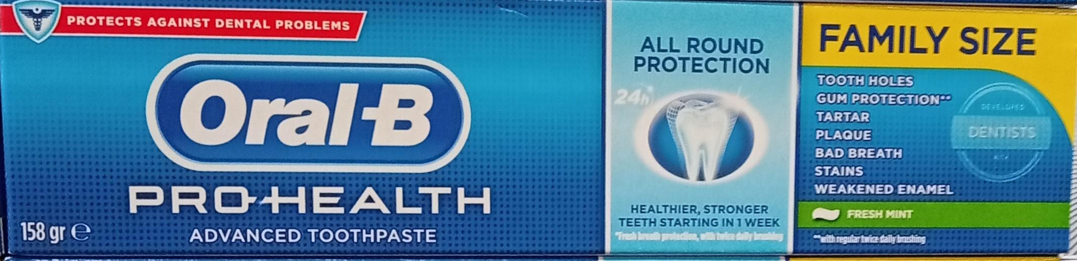 ORAL B PRO HEALTH FAMILY SIZE 158gr thumbnail 2