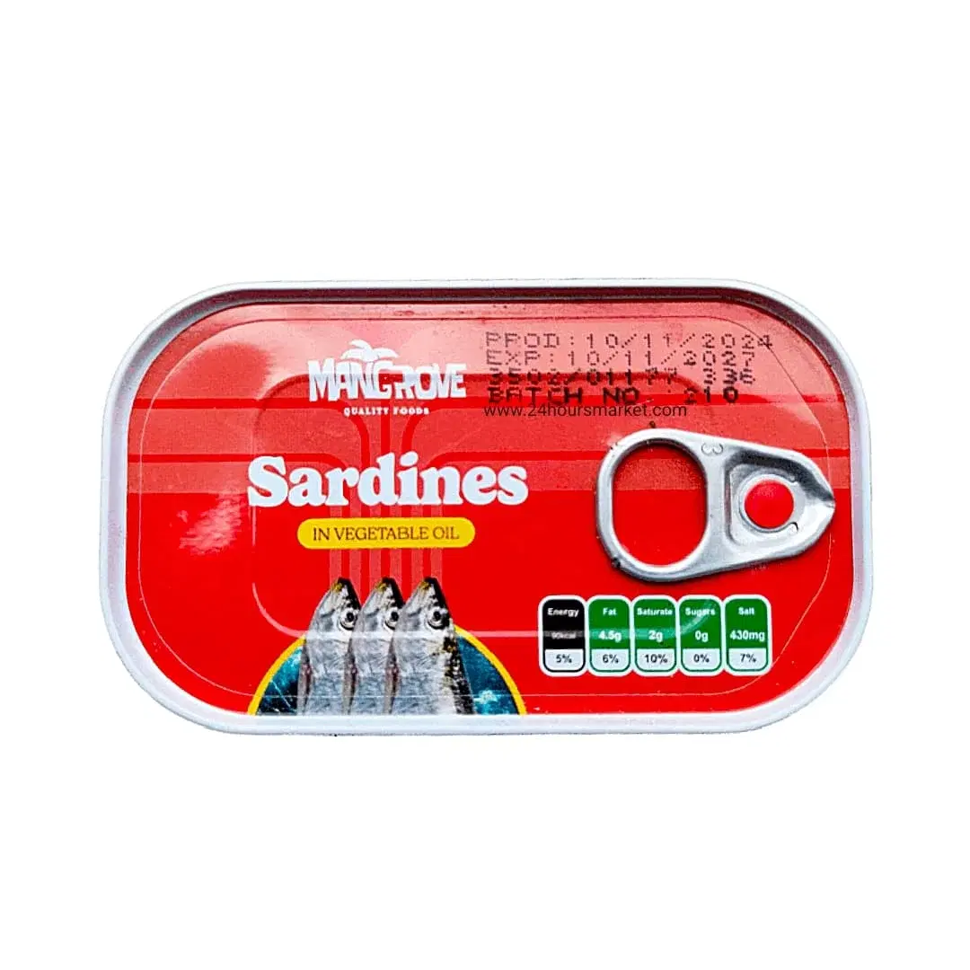 Mangrove sardines in vegetable oil – 125g