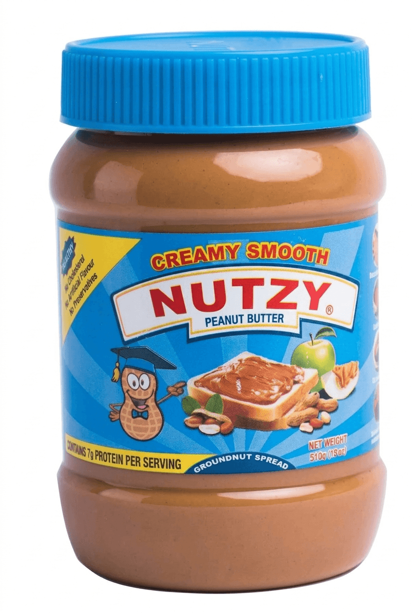 Nutzy Creamy Smooth Peanut Butter 510g