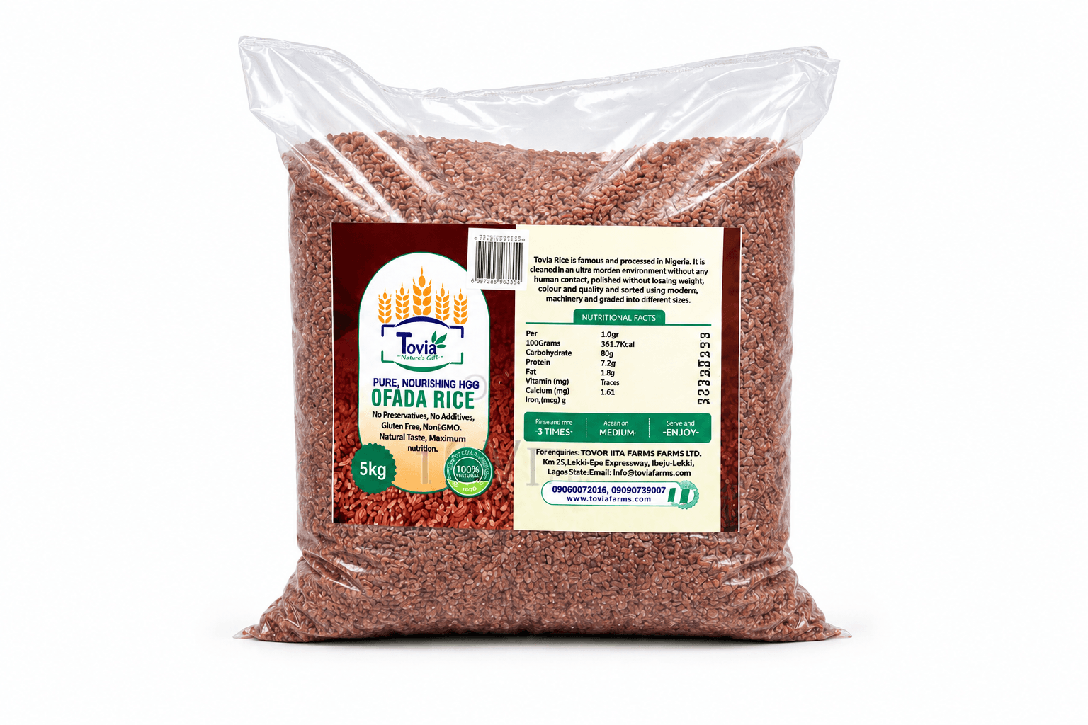 Tovia Nigeria Ofada Rice 5kg