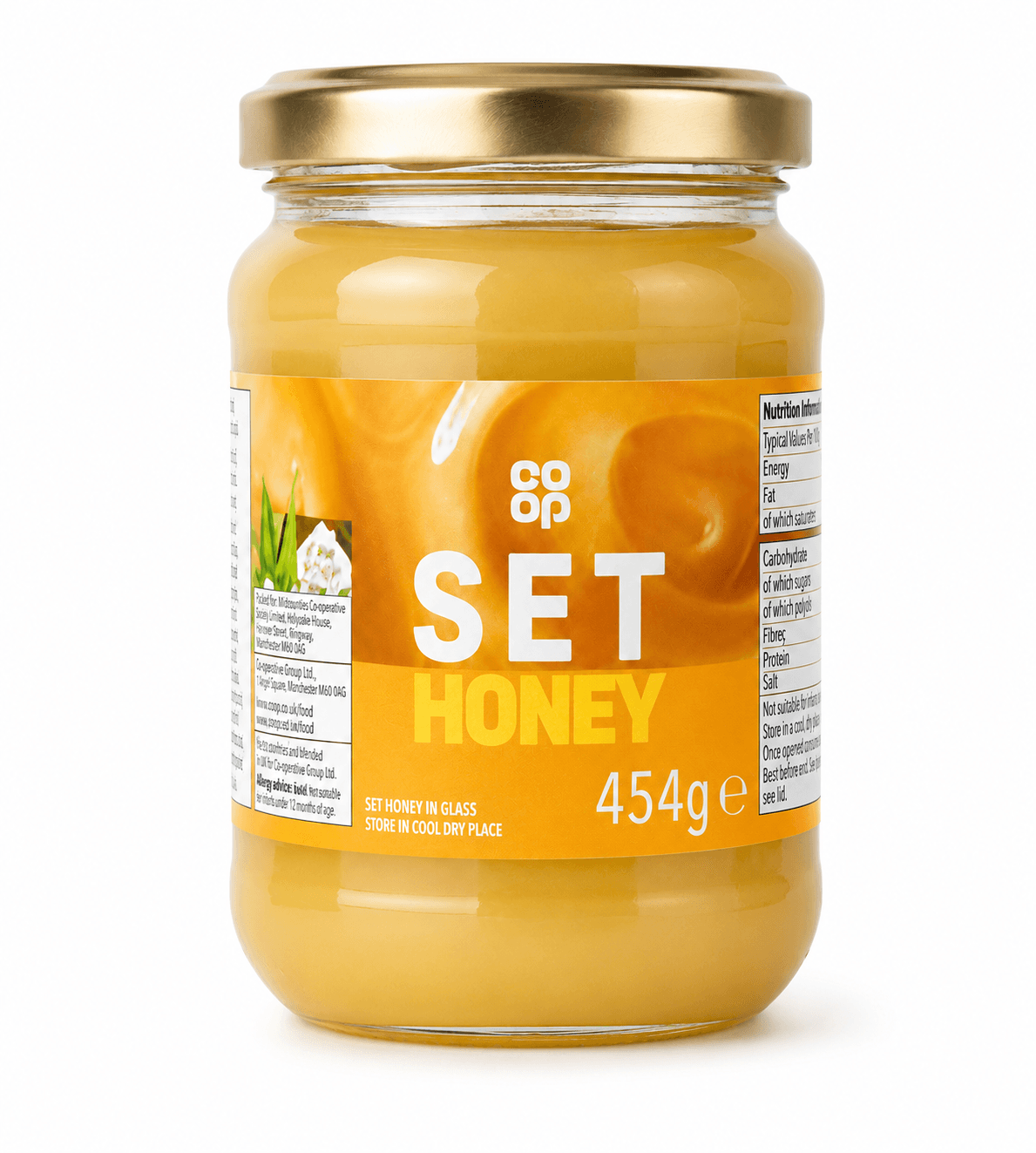Set Honey In Glass Jar 454g