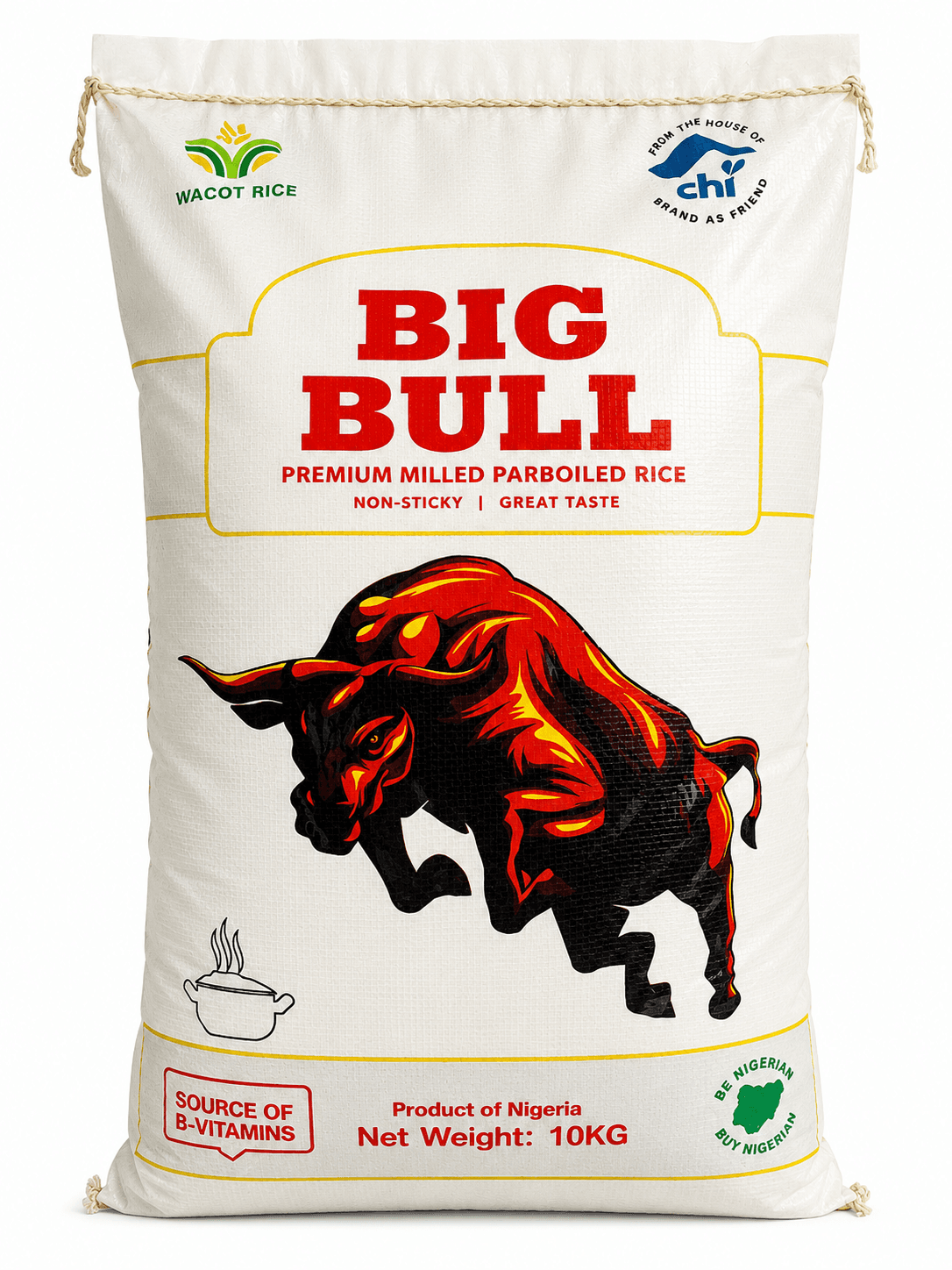 Big Bull Nigeria Parboiled Rice 10kg