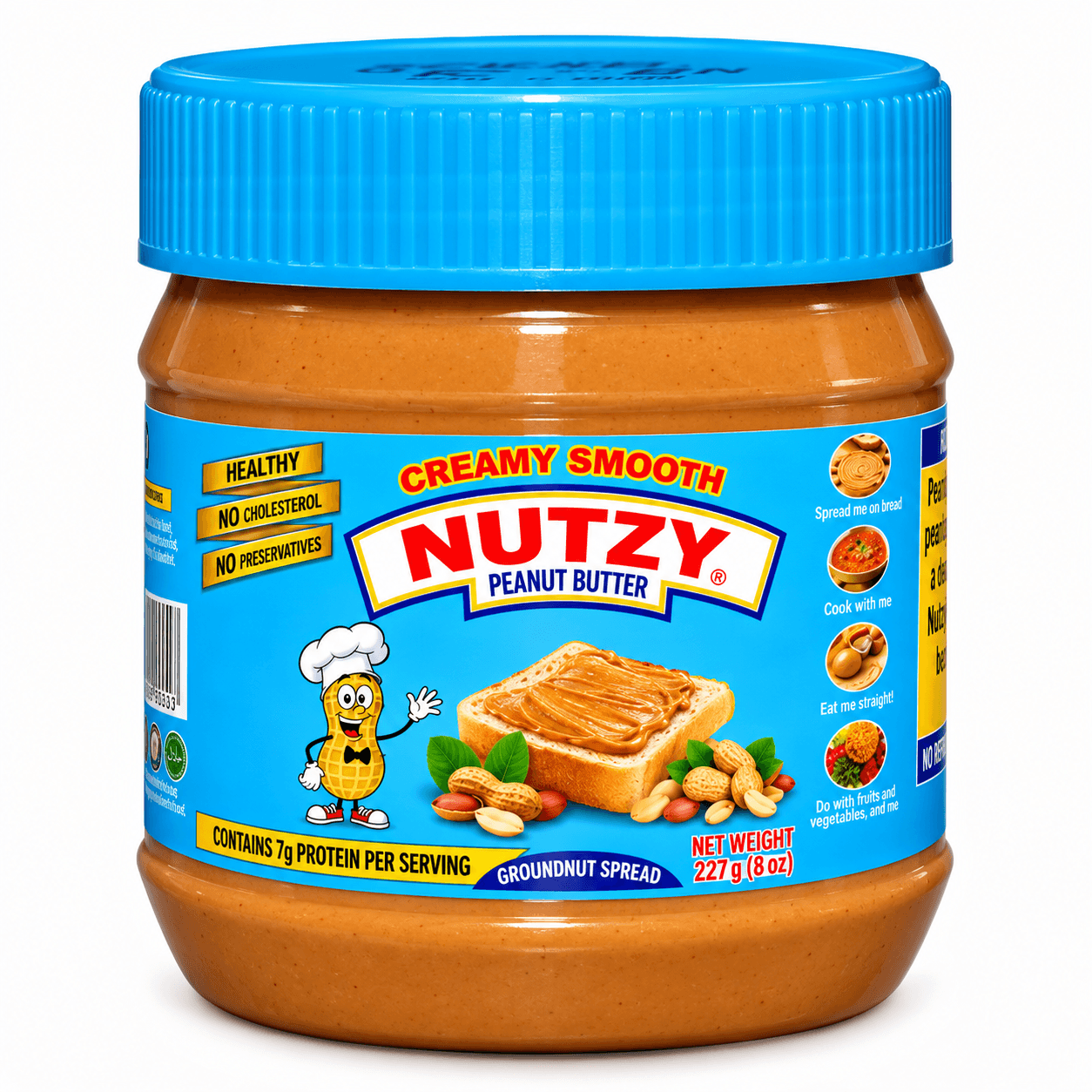 Nutzy Peanut Butter Creamy Smooth 227g