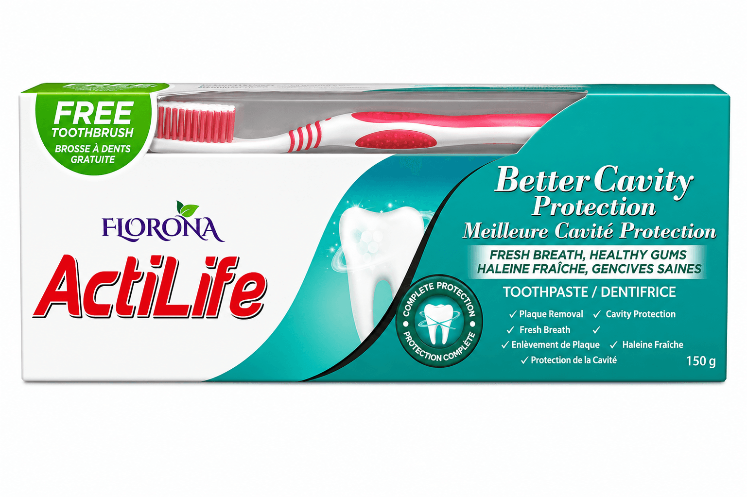 Florona Actilife Better Cavity Protection Toothpaste 150G