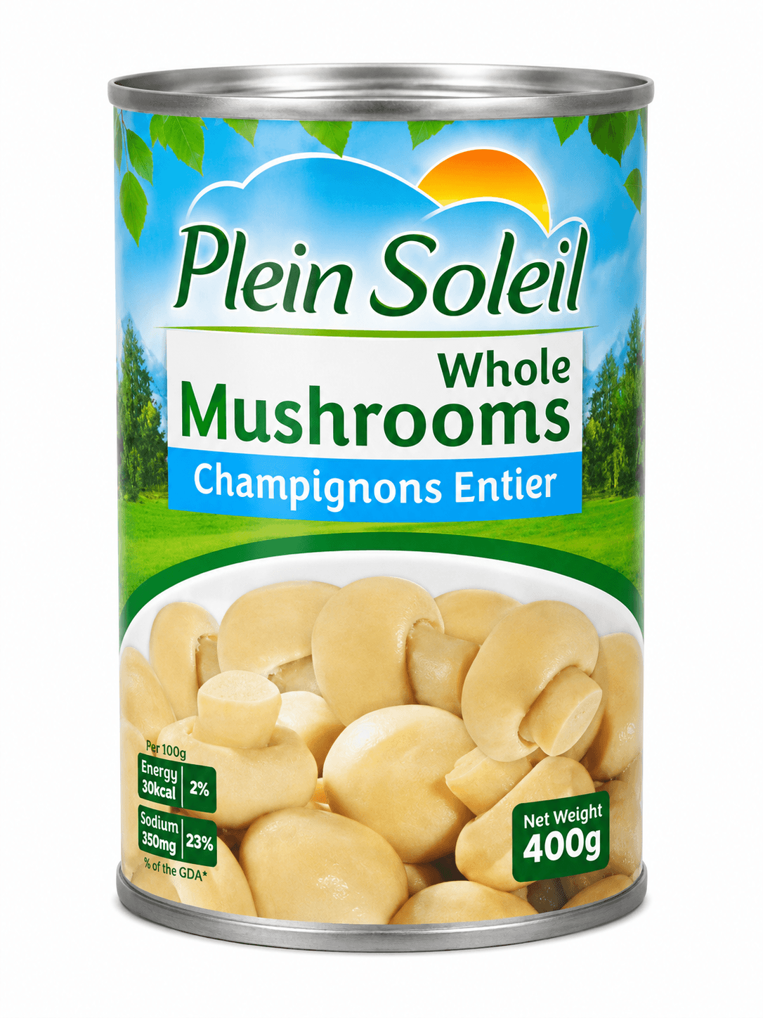 Plein Soleil Whole Mushrooms 400g