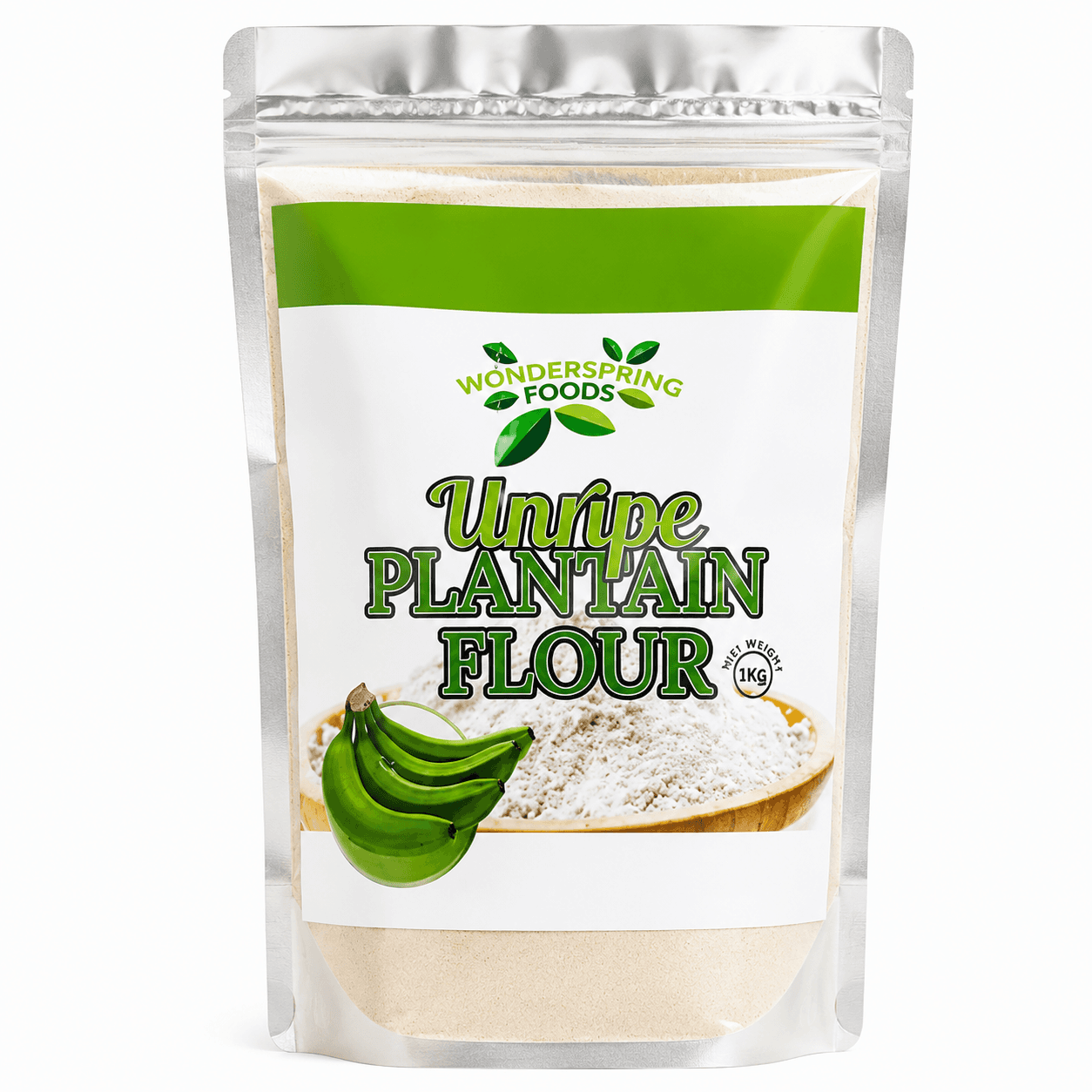 Wonder Spring Foods Unripe Plantain Flour 1kg