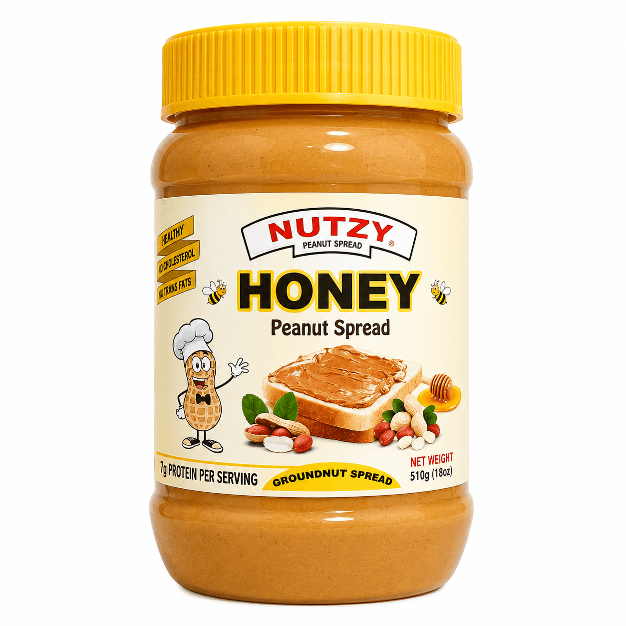 Nutzy Honey Peanut Butter 510g