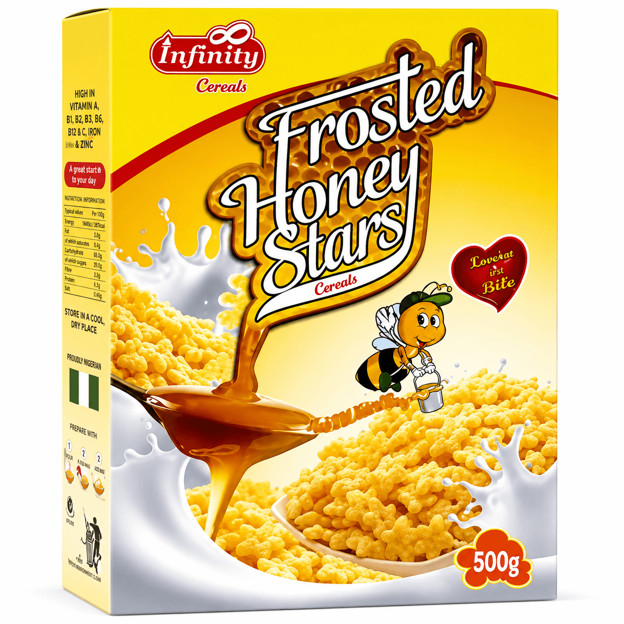 Frosted Honey Stars Cereals 500g