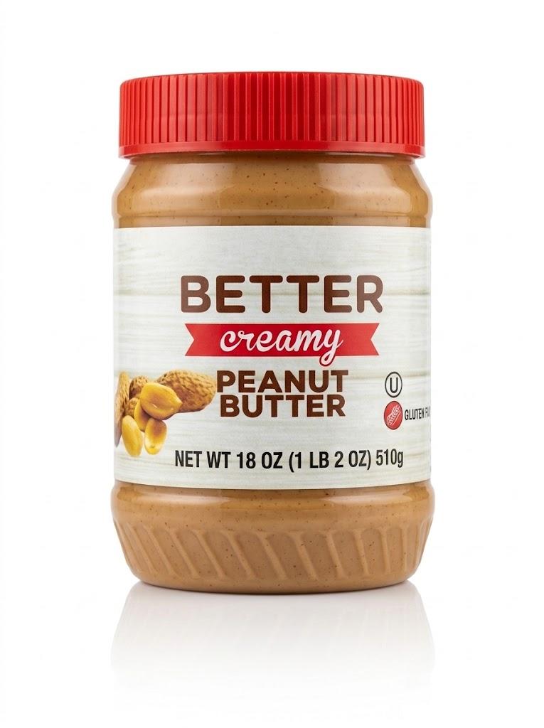 Nut N Better Creamy Peanut Butter 510g