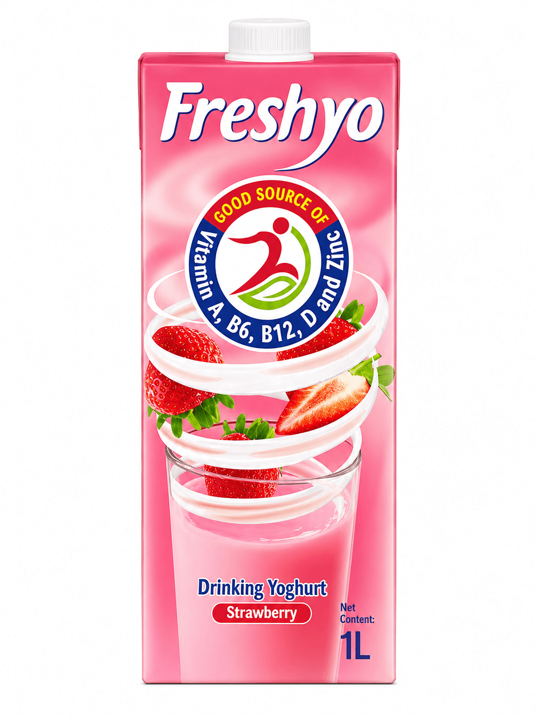 Blue Boat Freshyo Strawberry Drinkin Yoghurt 1l