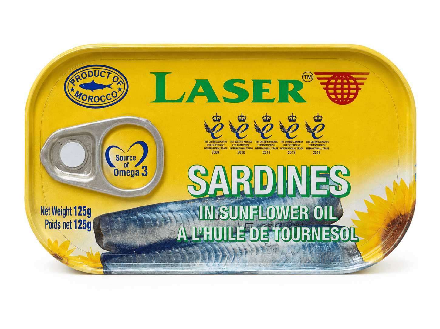 Laser Sardines In Sunflower Oil 125g
