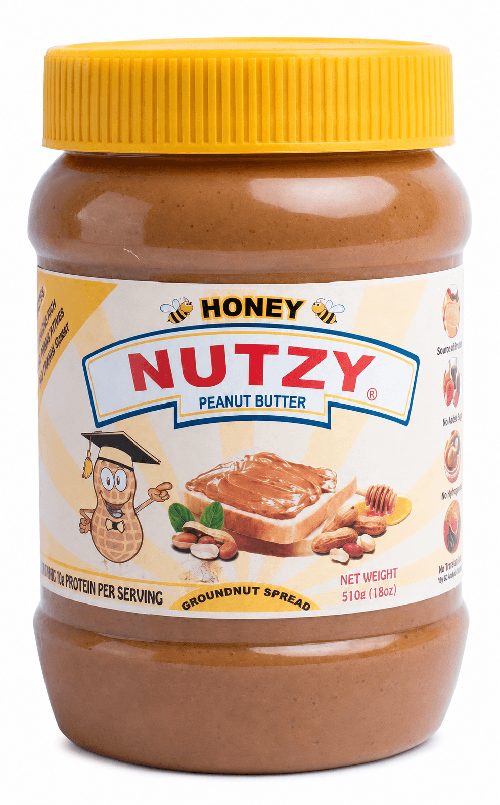 Nutzy Honey Peanut Butter 510g
