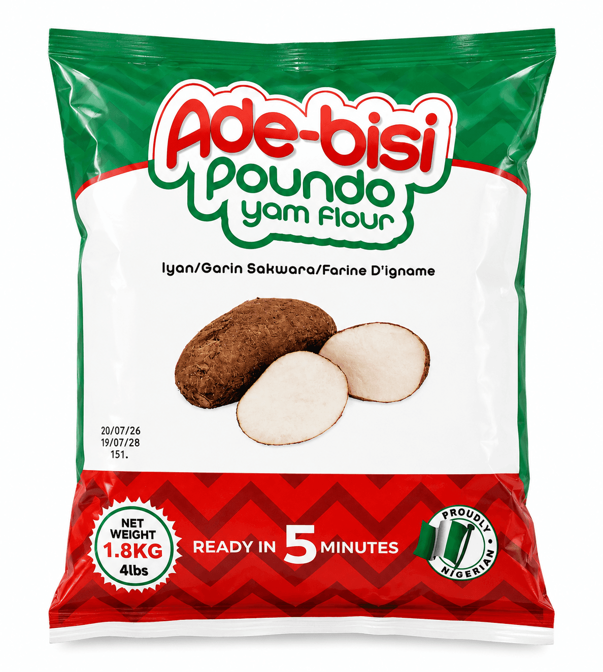 Adebisi Poundo Yam Flour 1.8kg