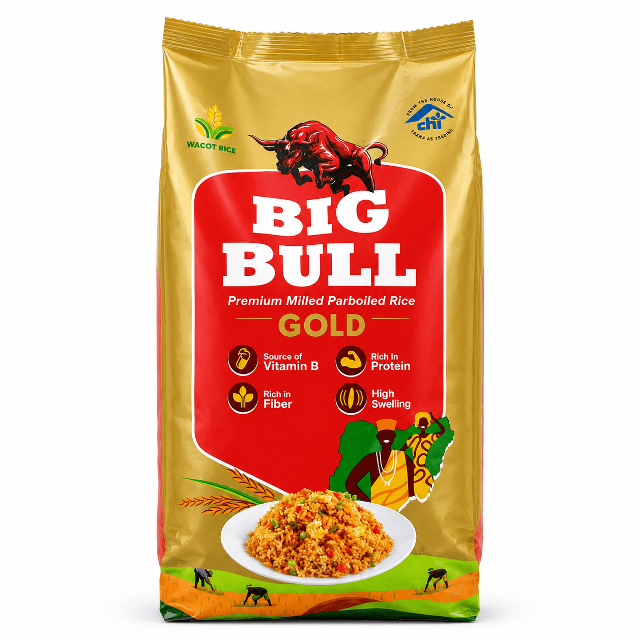 Big Bull Nigerian Parboiled Rice 2.25kg