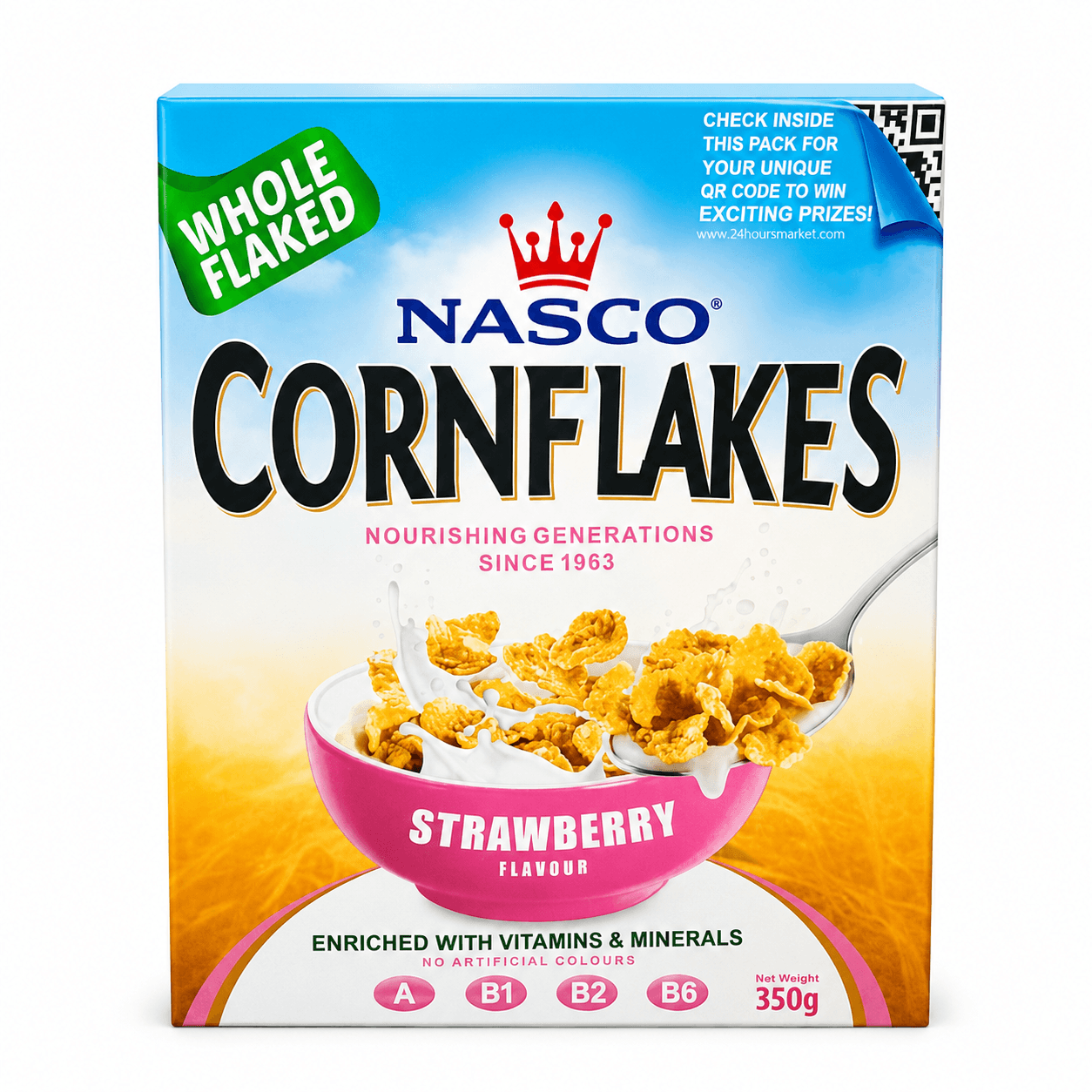Nasco Cornflakes Strawberry Flavour 500g