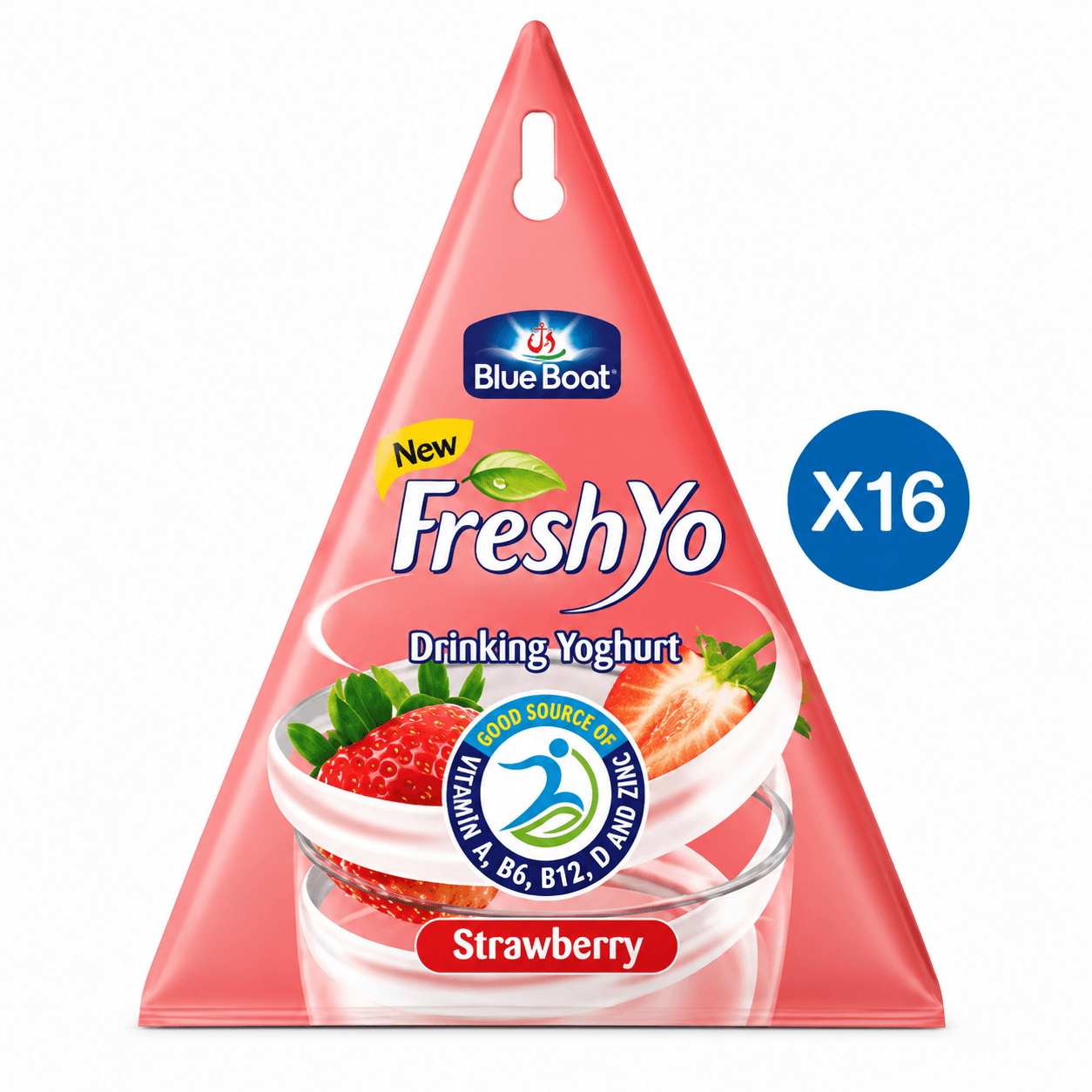 Blue Boat Freshyo Strawberry Drinkling Yoghurt 115ml