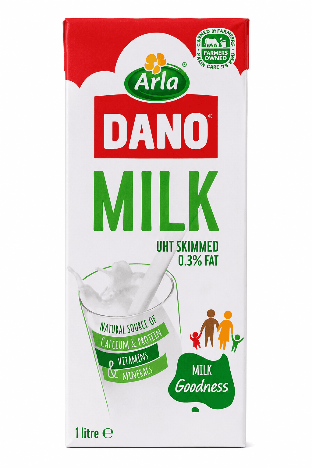 Dano Uht Skimmed Milk 0.3% Fat Tetrapack 1l