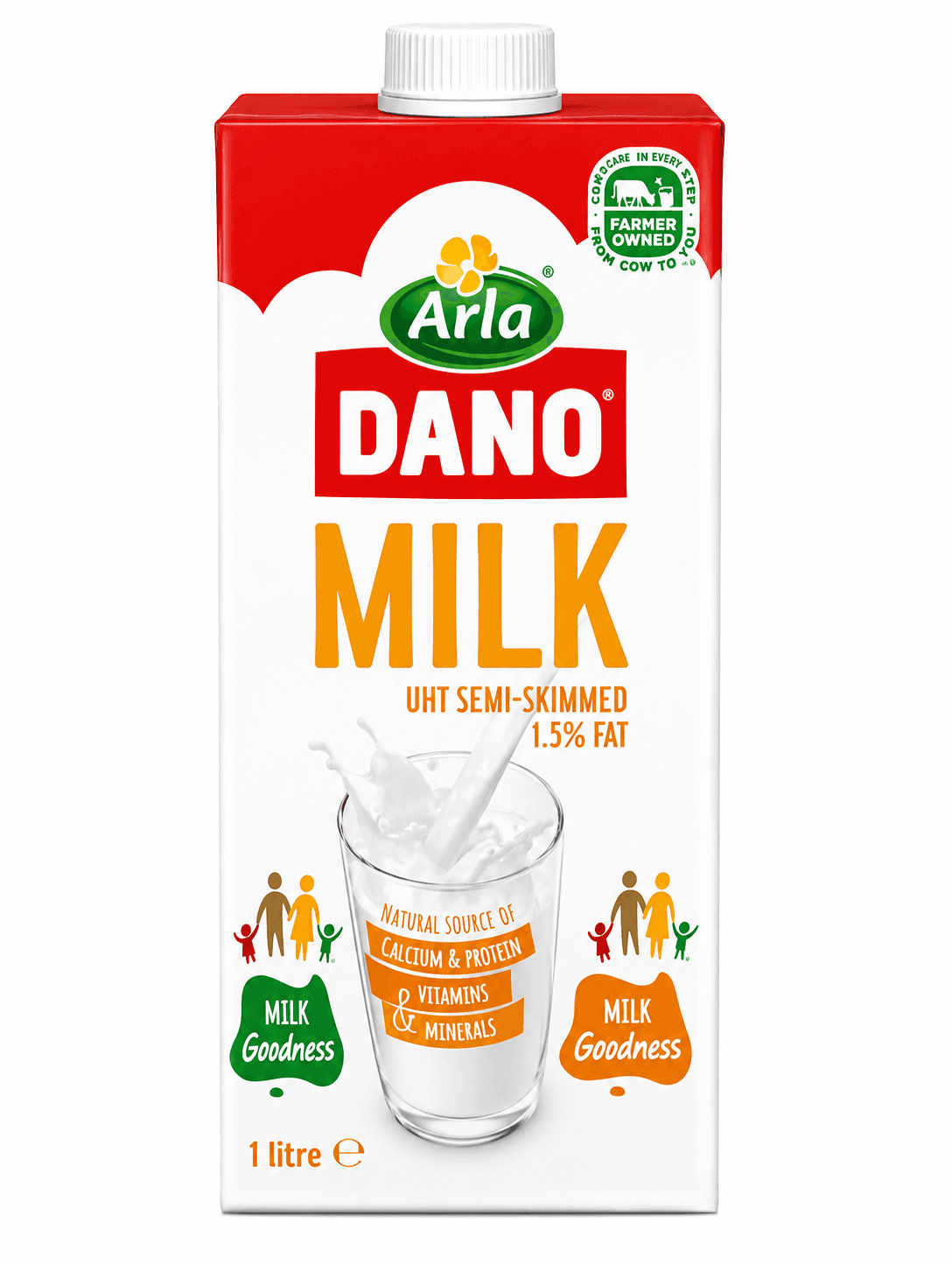 Dano Uht Low Fat Milk 1.5% Fat Tetrapack 1l