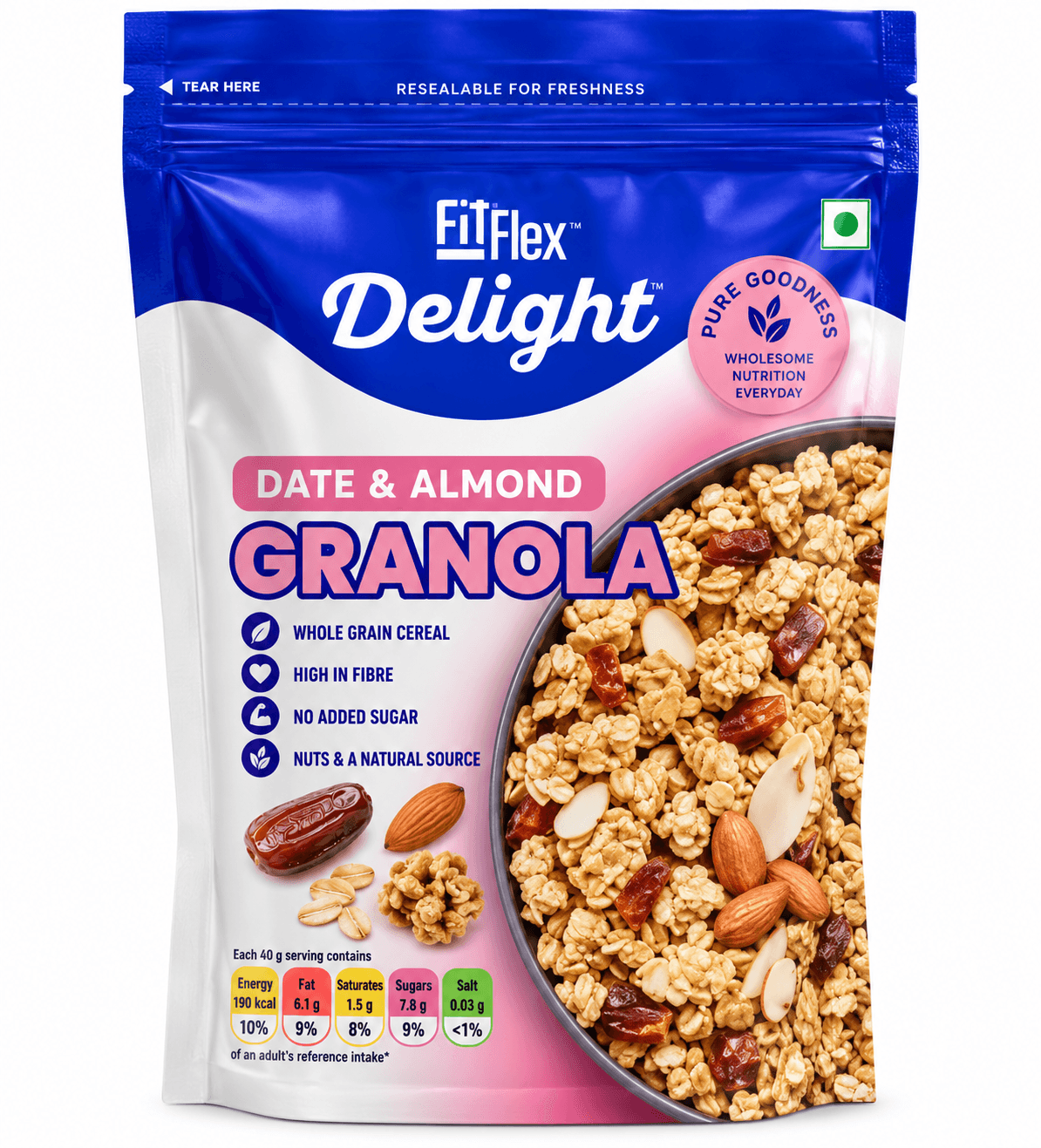 Fit & Flex Raisin & Almond Delight Granola 500g