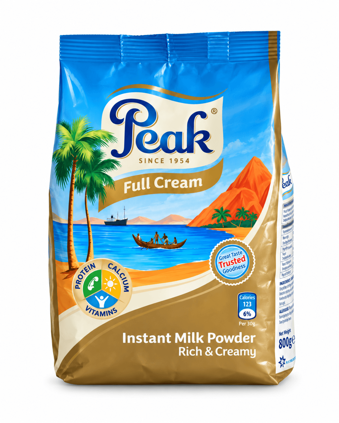 Peak Full Cream Instant Milk Powder Pouch 360g