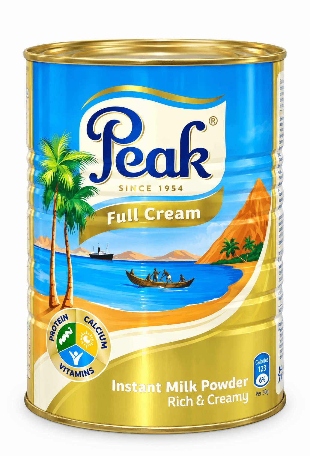 Peak Full Cream Instant Milk Powder Tin 900g