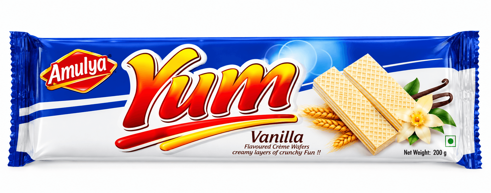 Amulya Yum Vanilla Wafers 200g