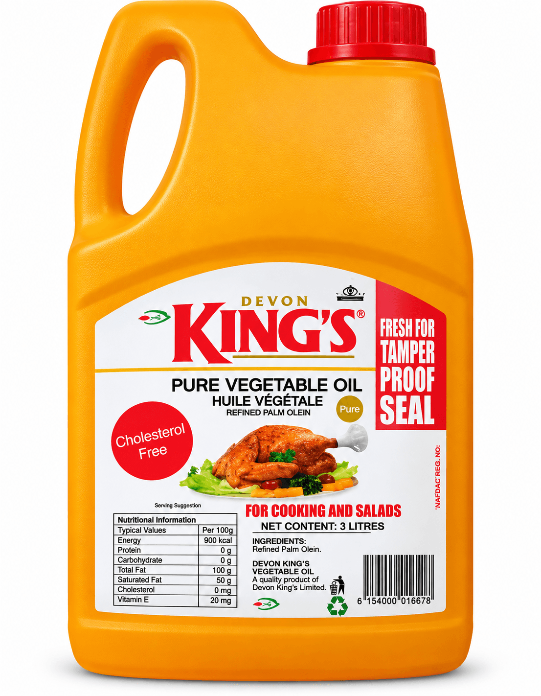 Devon Kings Pure Vegetable Oil 3 Liter