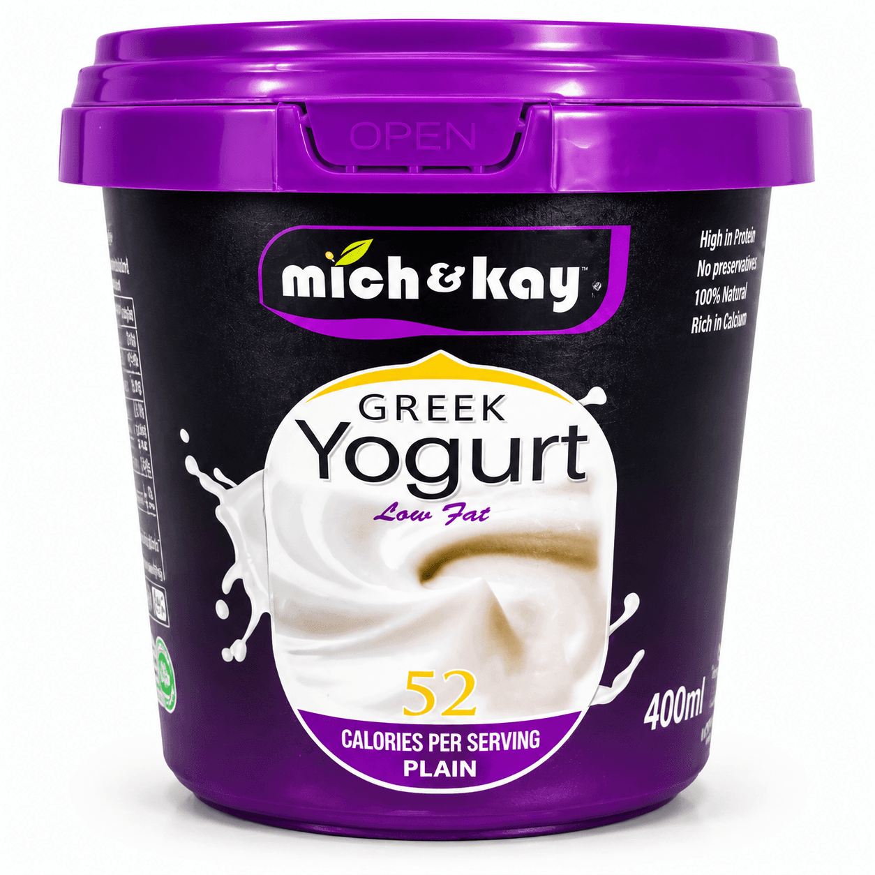 Mich & Kay Greek Sweetened Yoghurt 400ml