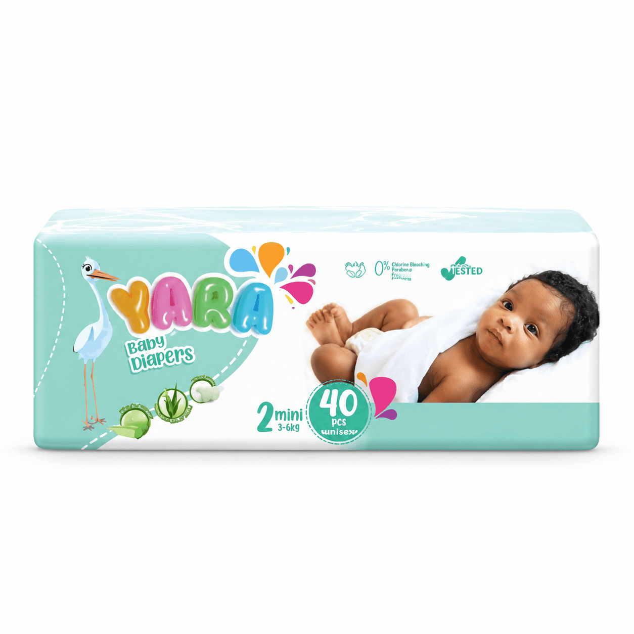 Yara Baby Diapers 40pcs 3kg