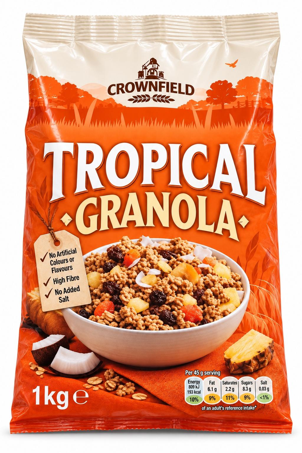 Crownfield Tropical Granola 1kg