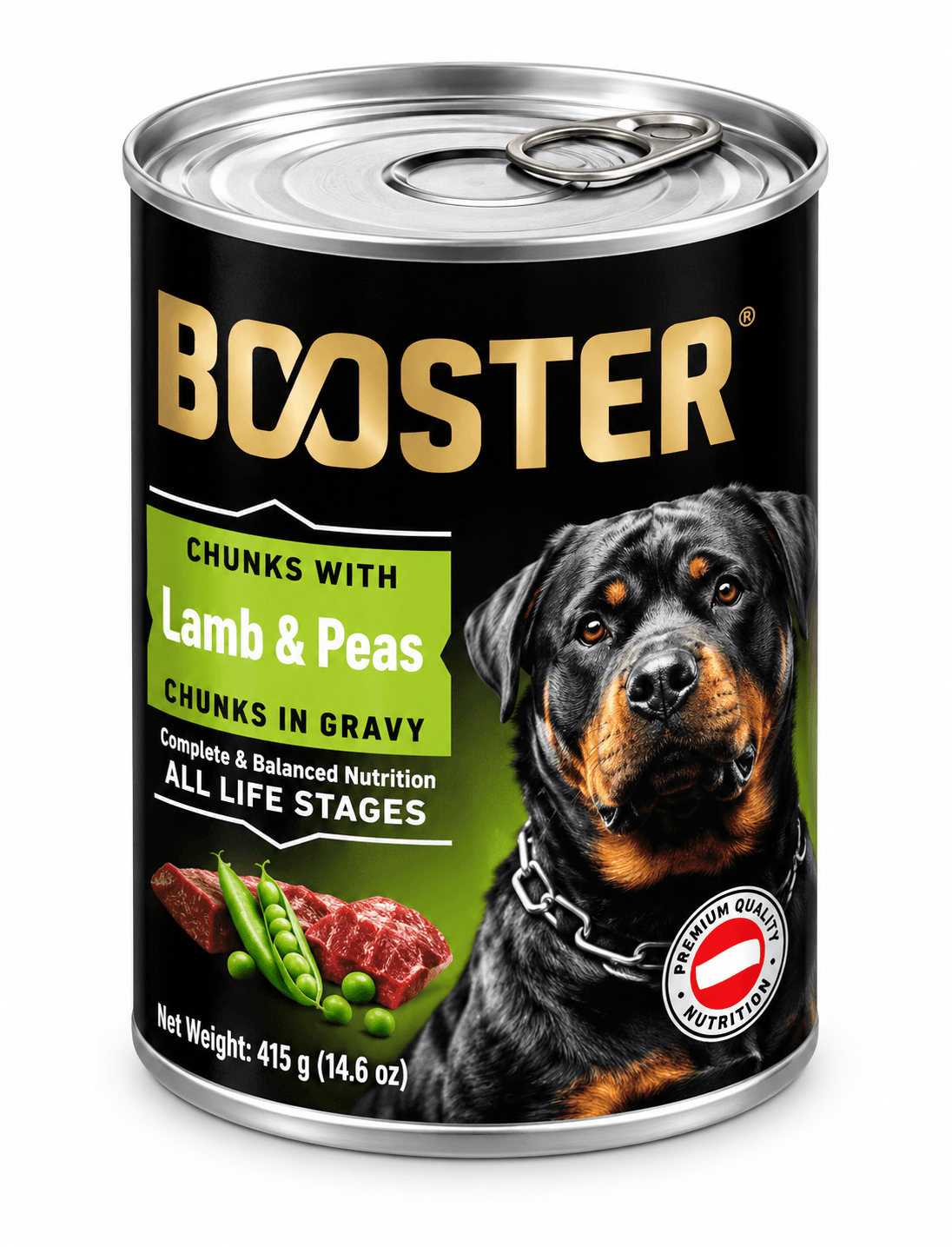 Booster Chunks With Lamb And Peas 415g