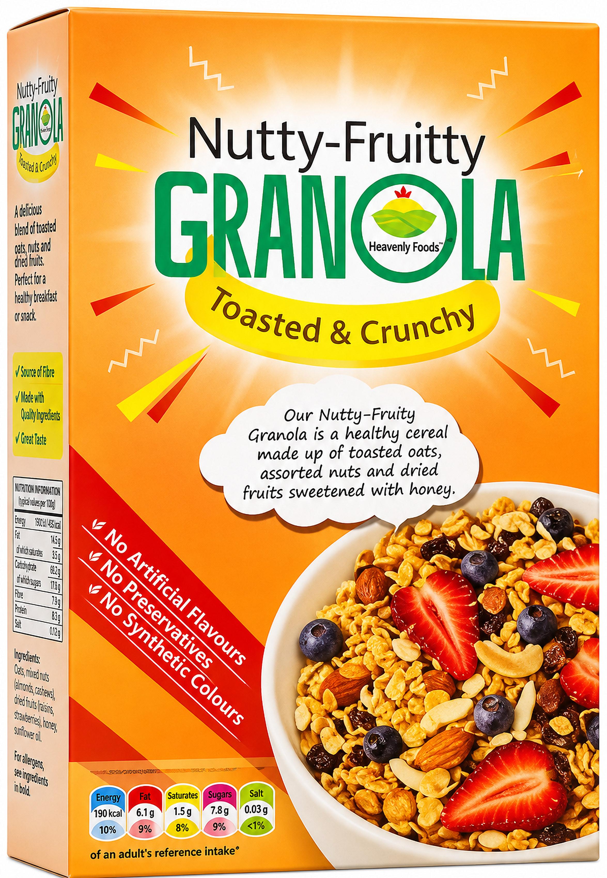 Nutty Fruity Granola Toasted & Crunchy 650g