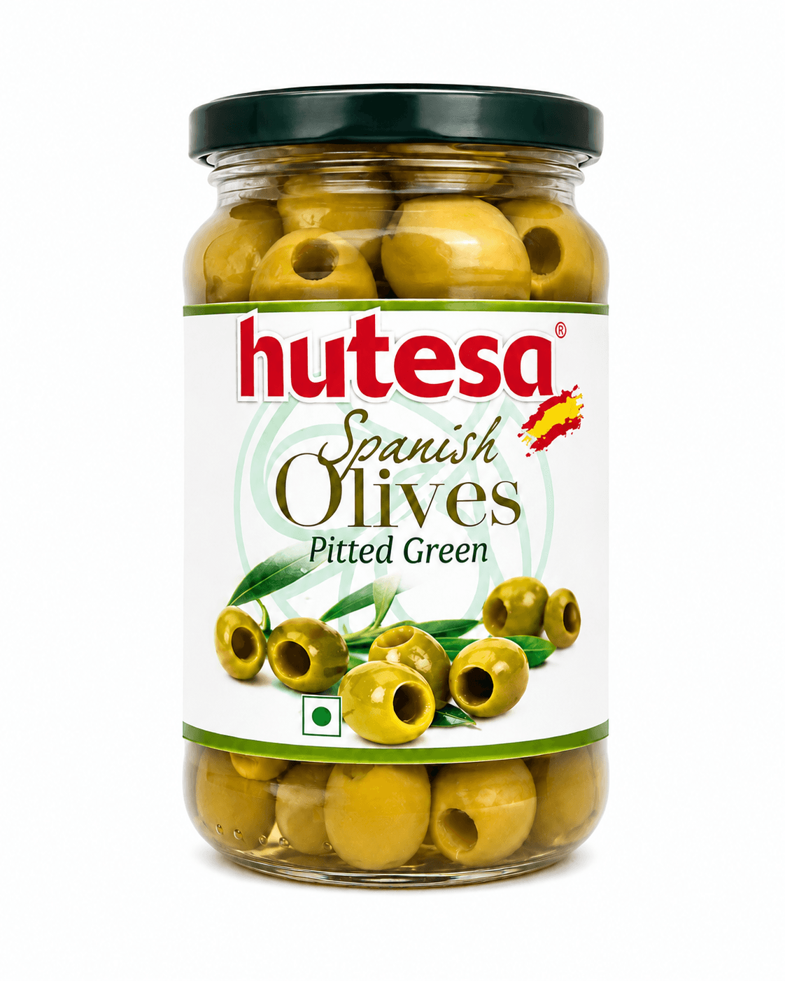 Hutesa Spanish Pitted Green Olives 350ml