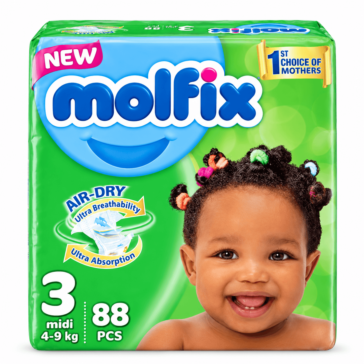 Molfix Air Dry Ultra Absorption 88pcs 2.6kg
