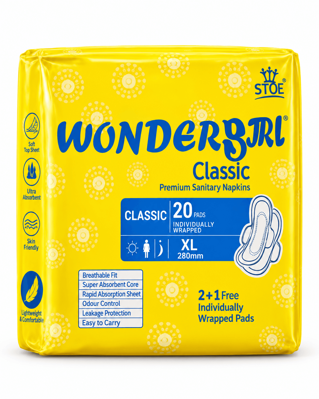 Wondergirl Classic Sanitary Napkins 250g