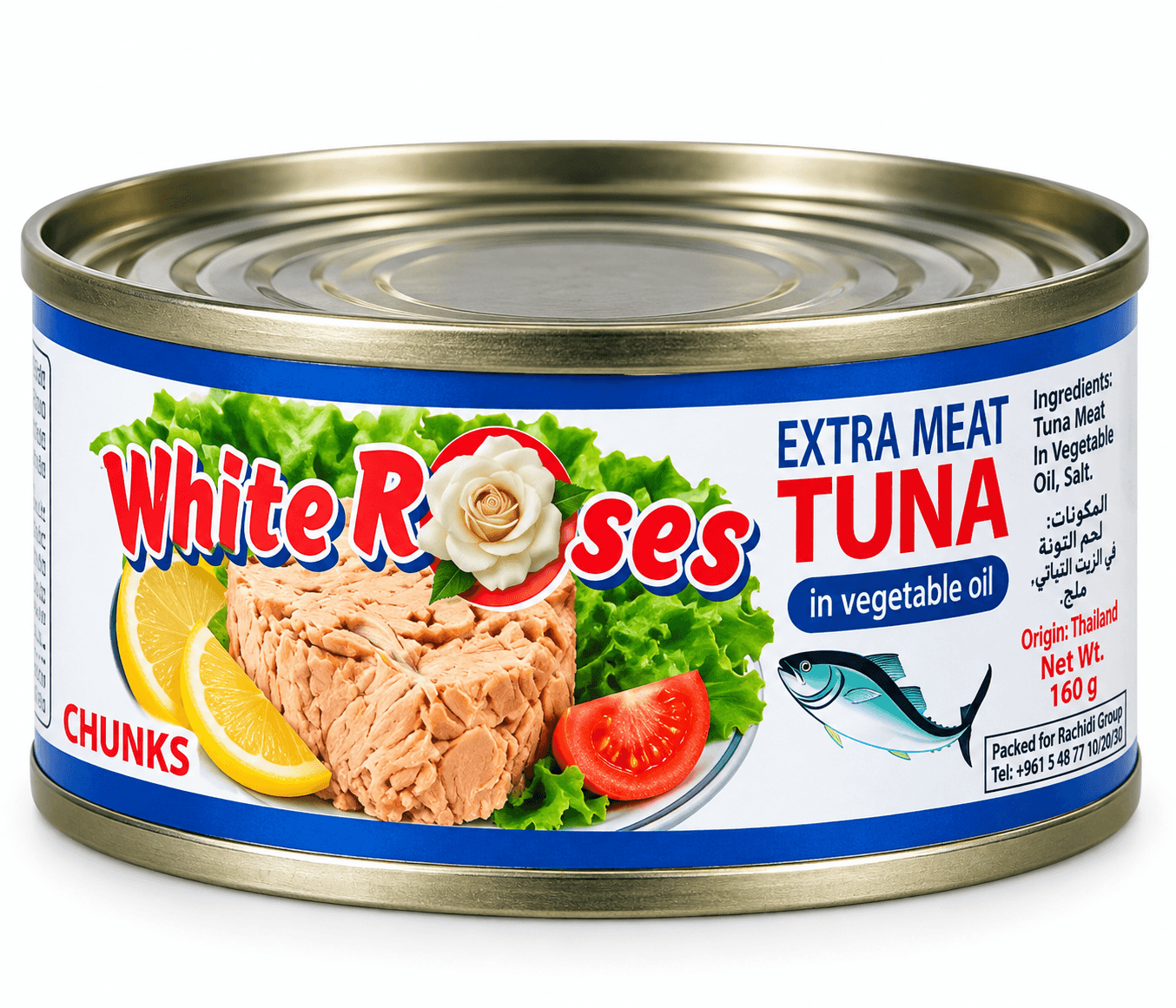 White Roses Extra Meat Tuna Chunks In Vegetable Oil 160g