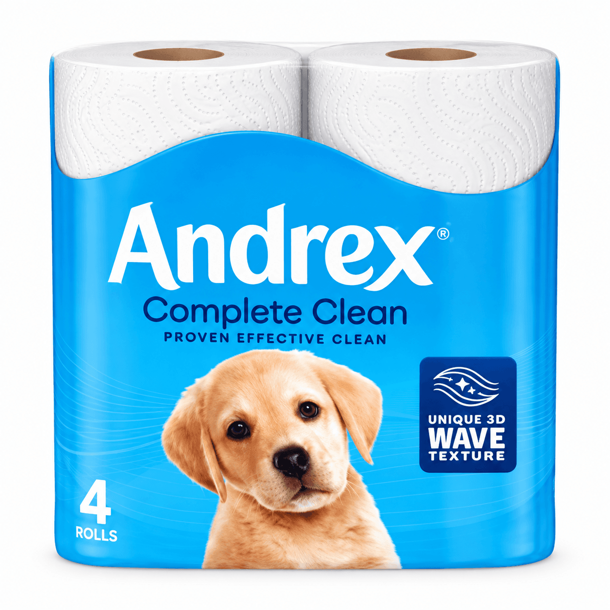 Andrex Toilet Tissue Complete Clean 4Rolls 450g